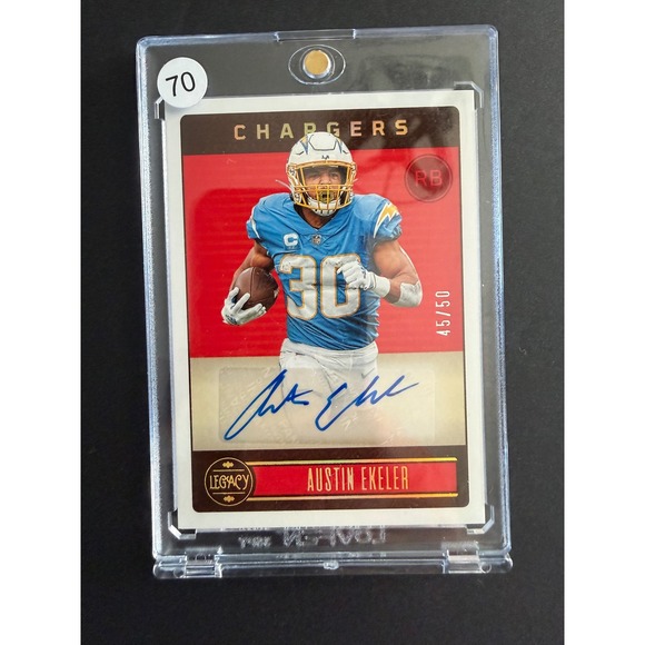 Panini Legacy Other - 2023 Panini Legacy Austin Ekeler Auto 45/50 Chargers‎ No 54 Autographed Card